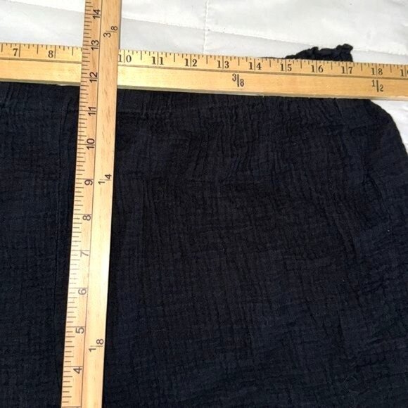 Shein Curve 2XL Black Gauze Cotton Shorts - Picture 5 of 6